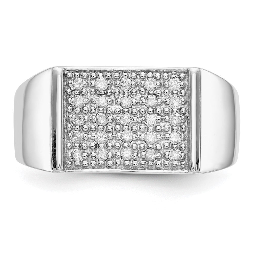 14K White Gold Lab Grown VS/SI FGH Dia Men's Ring