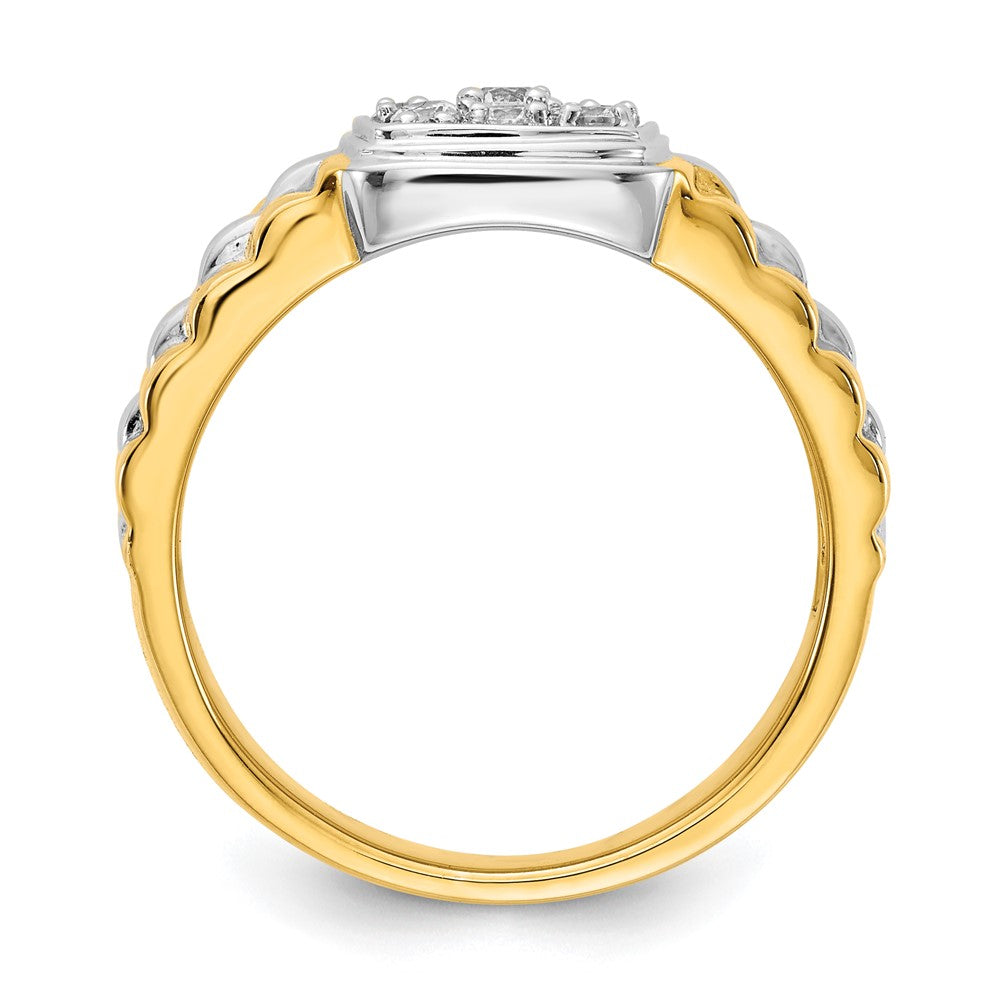 14K Two-Tone Lab Grown Diamond VS/SI FGH Men's Ring