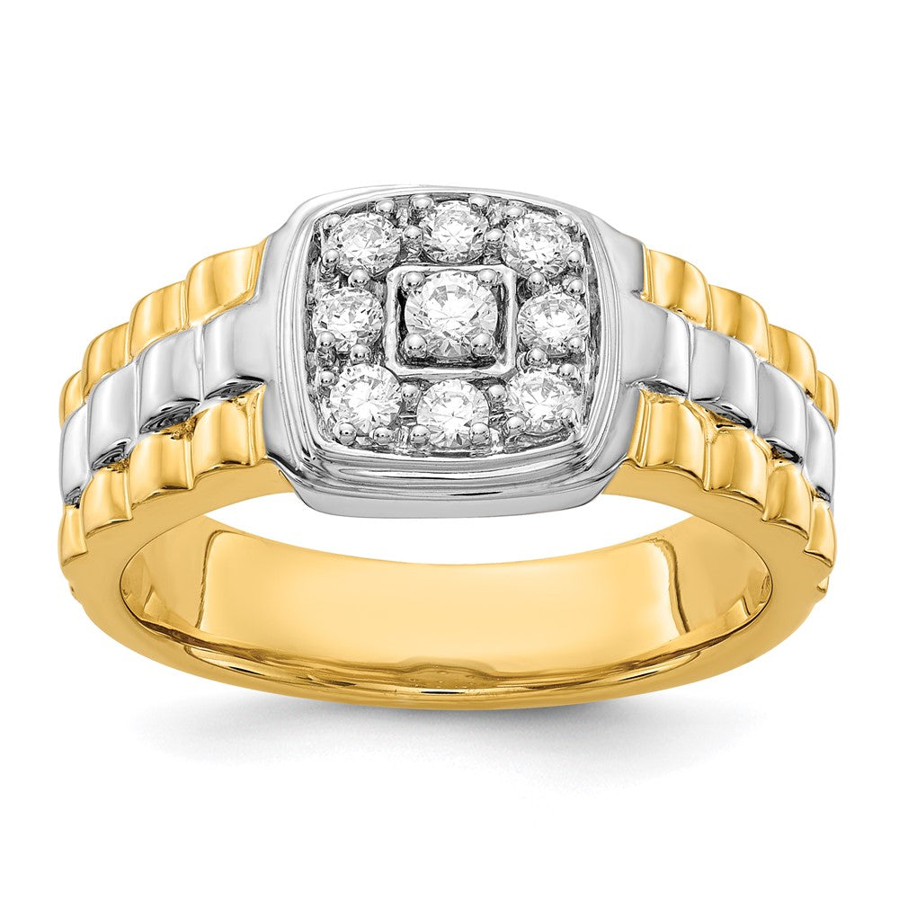 14K Two-Tone Lab Grown Diamond VS/SI FGH Men's Ring