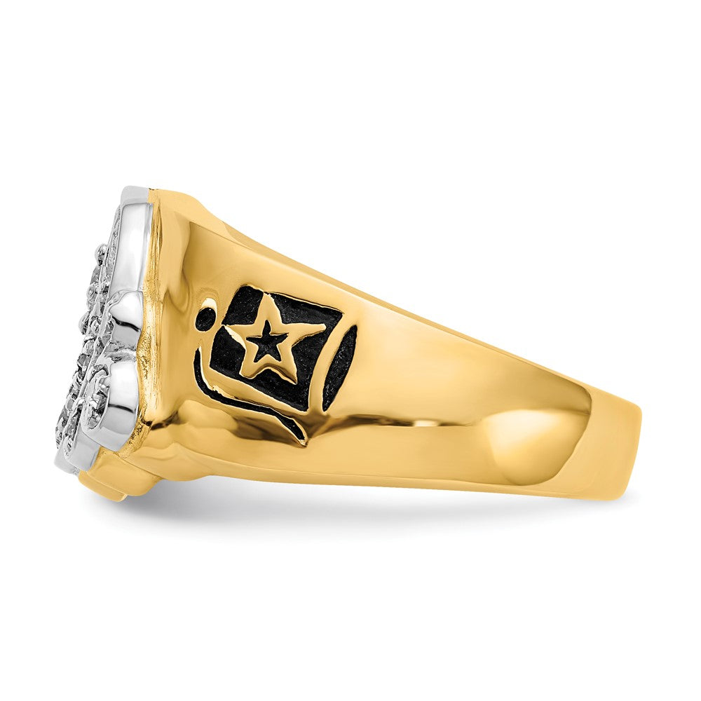 14K Two-Tone Lab Grown Diamond VS/SI FGH Shriners Ring