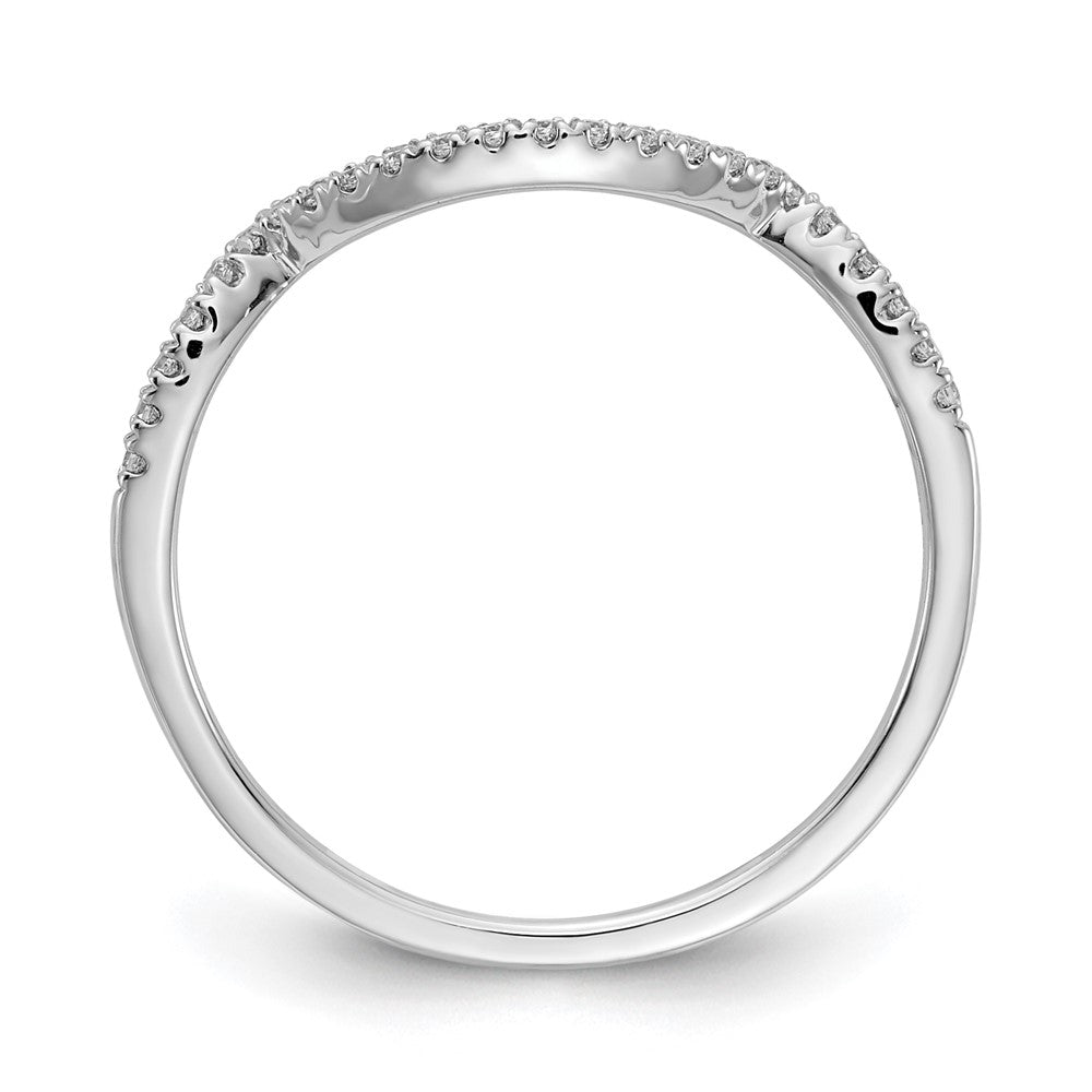 14k White Gold Lab Grown VS/SI FGH Dia Contoured Wedding Band