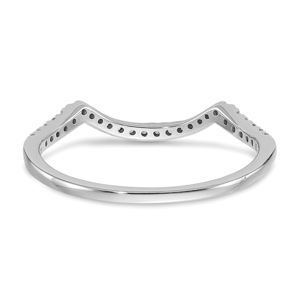 14k White Gold Lab Grown VS/SI FGH Dia Contoured Wedding Band