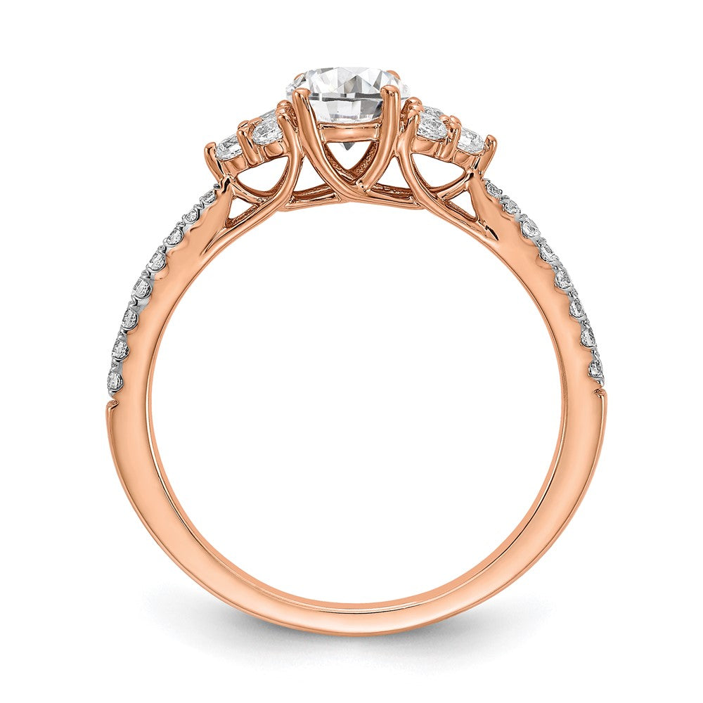 14K Rose Gold Lab Grown VS/SI FGH Dia Complete Engagement Ring