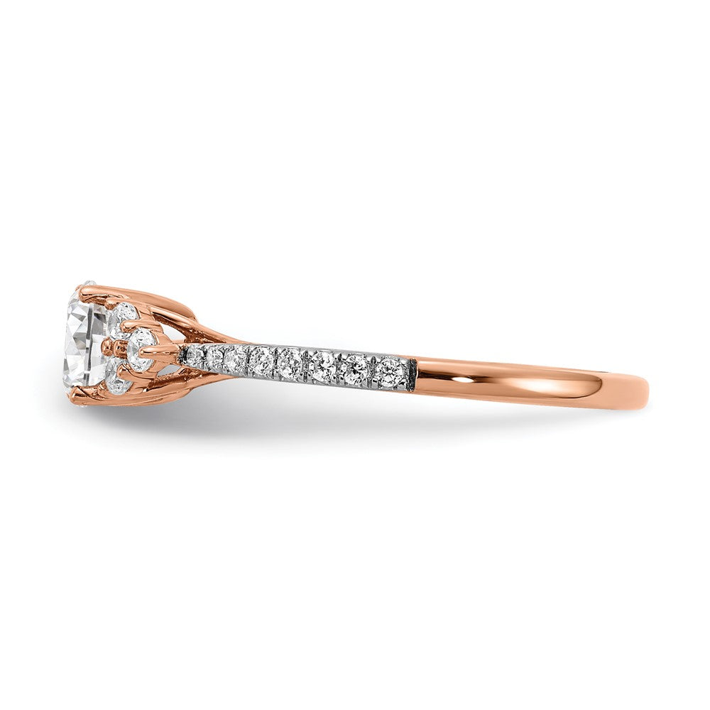 14K Rose Gold Lab Grown VS/SI FGH Dia Complete Engagement Ring