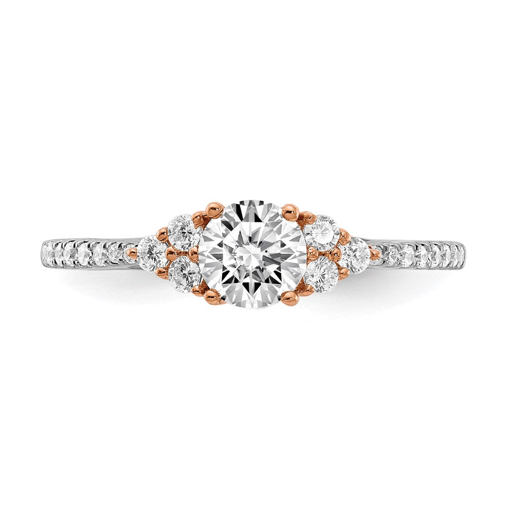 14K Rose Gold Lab Grown VS/SI FGH Dia Complete Engagement Ring