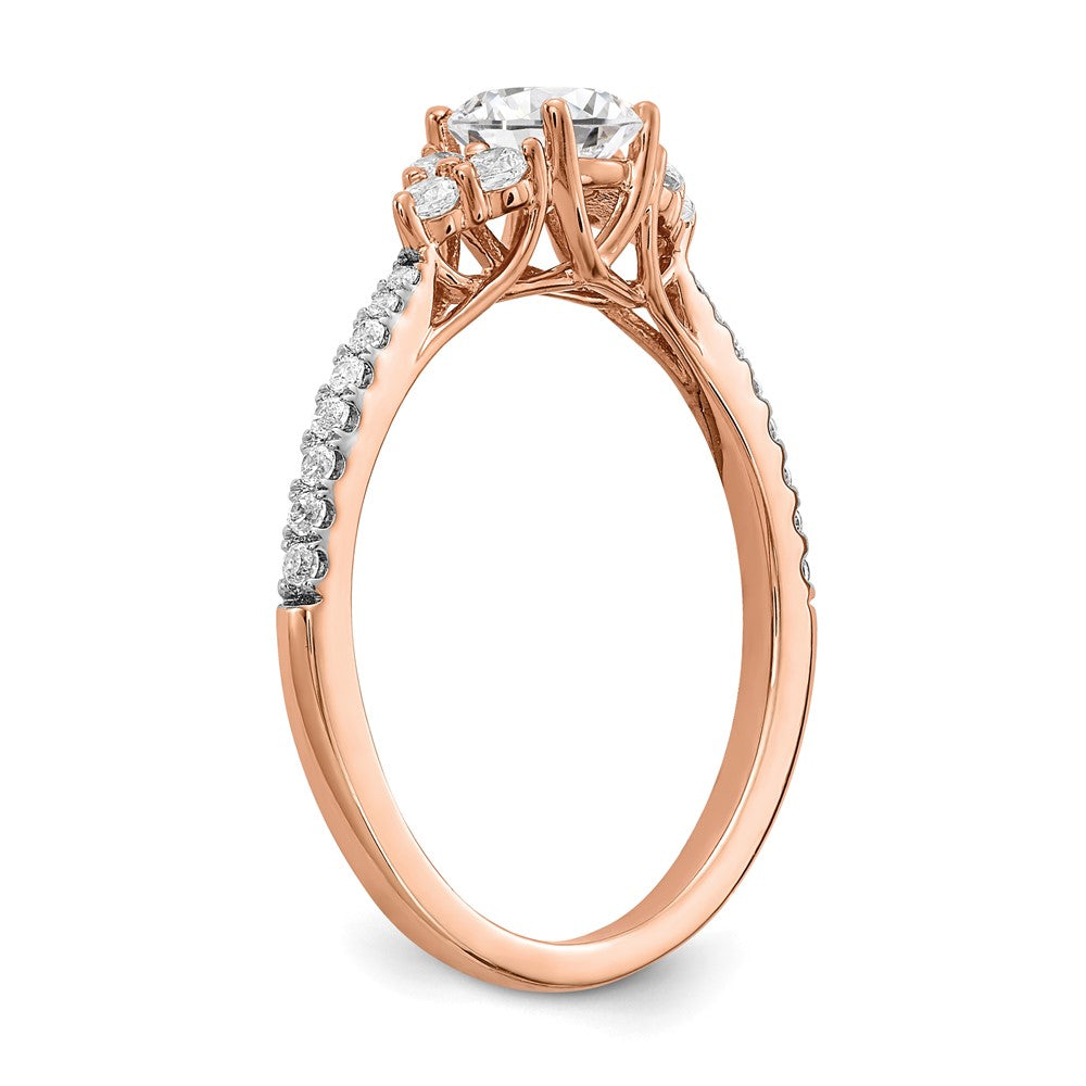 14K Rose Gold Lab Grown VS/SI FGH Dia Complete Engagement Ring