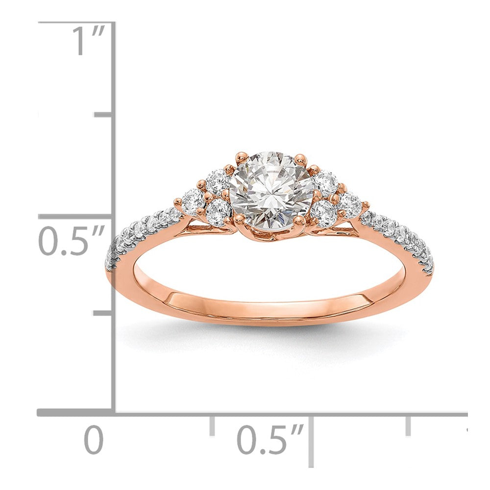 14K Rose Gold Lab Grown VS/SI FGH Dia Complete Engagement Ring