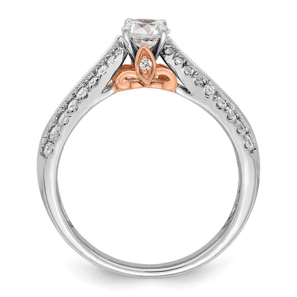 14K Two-Tone Lab Grown Diamond VS/SI FGH Complete Engagement Ring