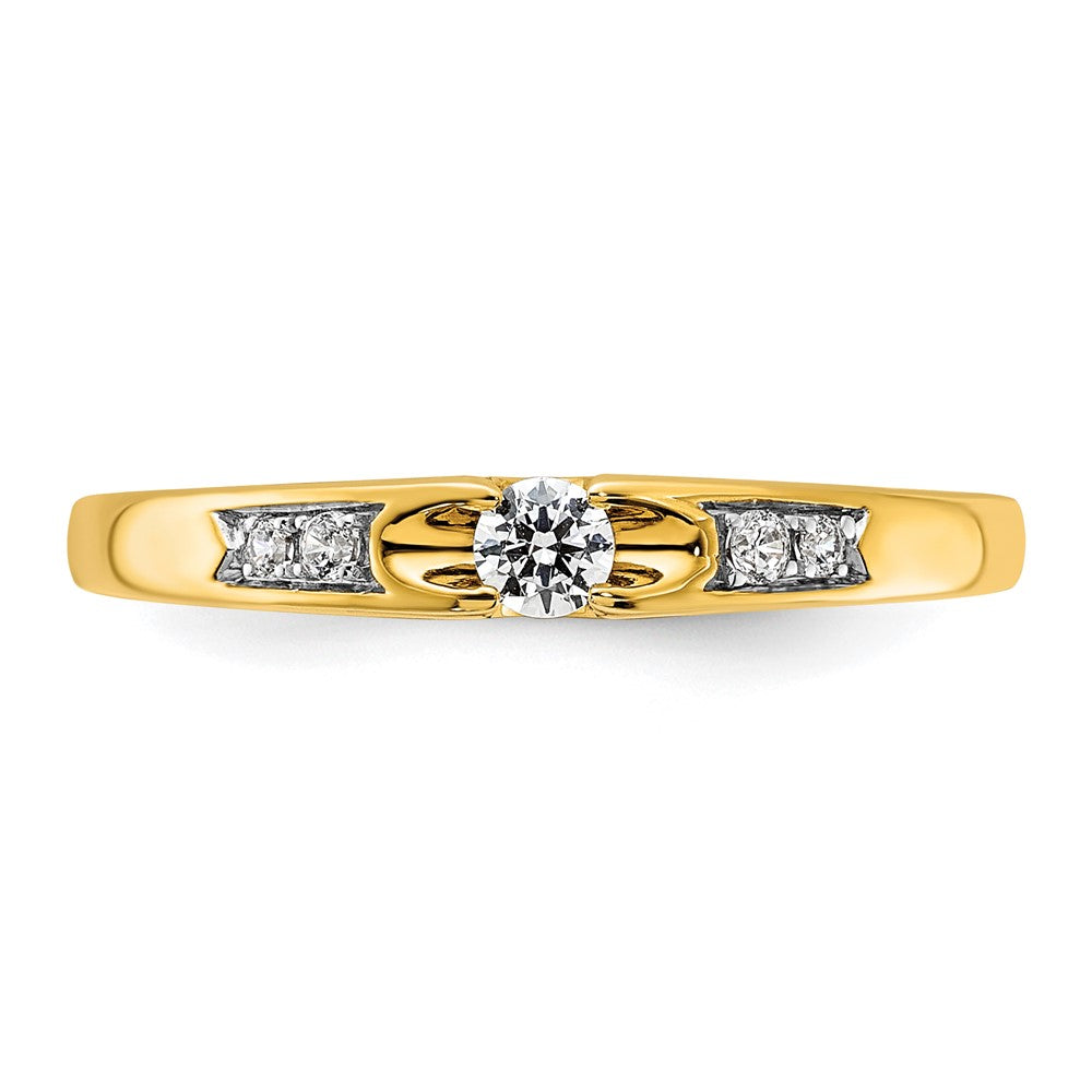 14K Lab Grown Diamond VS/SI FGH Petite Engagement Ring