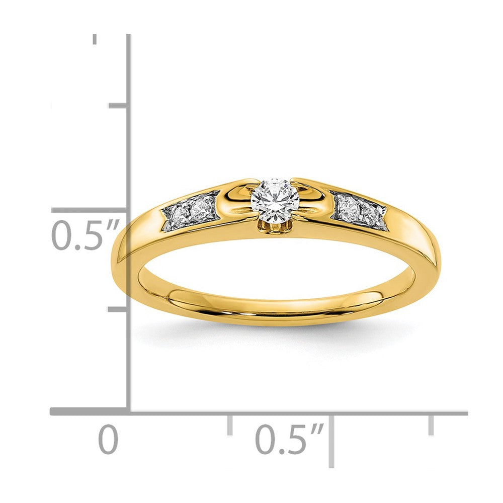 14K Lab Grown Diamond VS/SI FGH Petite Engagement Ring