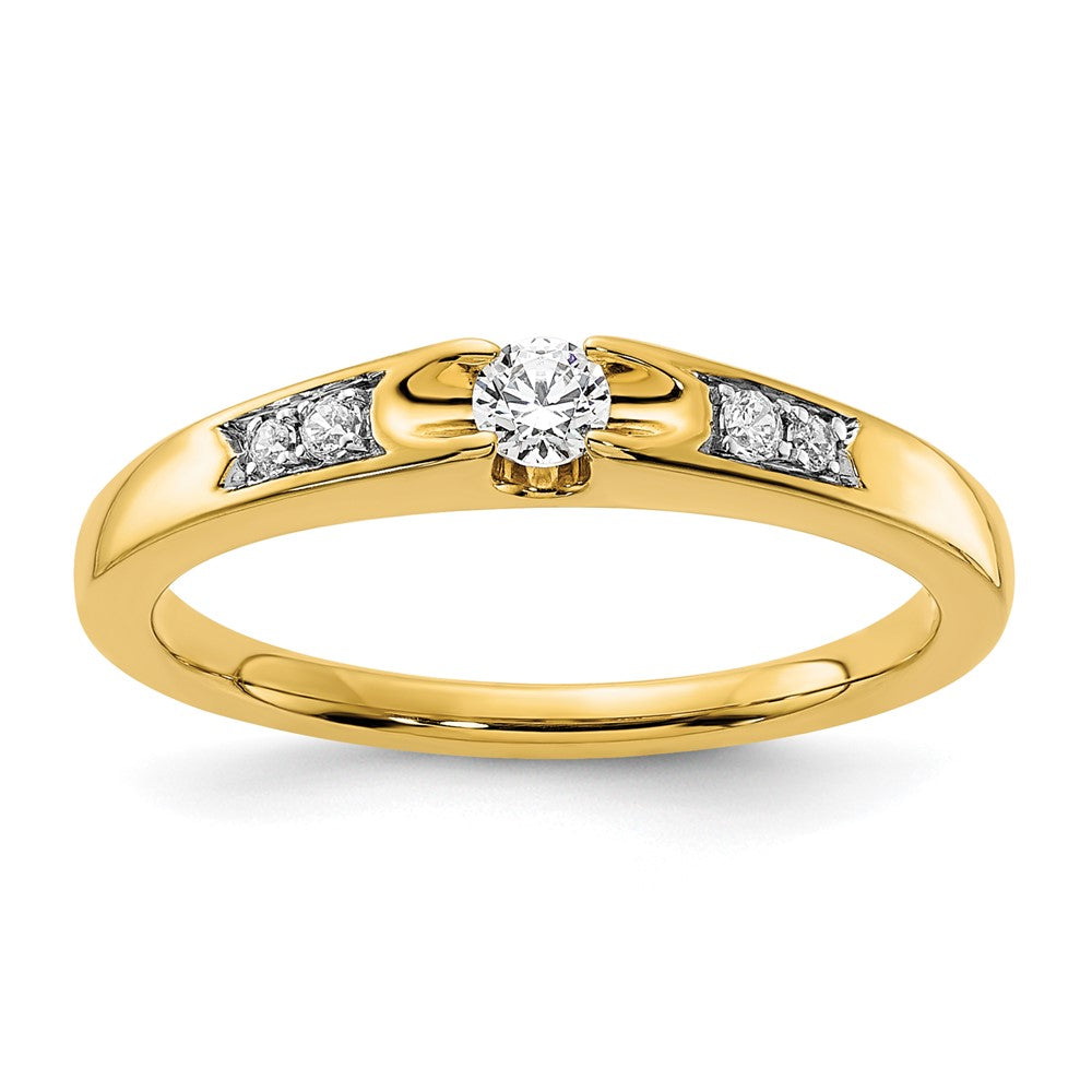 14K Lab Grown Diamond VS/SI FGH Petite Engagement Ring