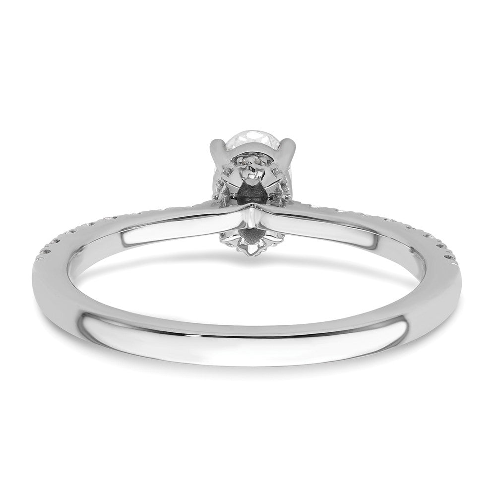 14kw Lab Grown Diamond VS/SI FGH S/M Oval Engagement Ring