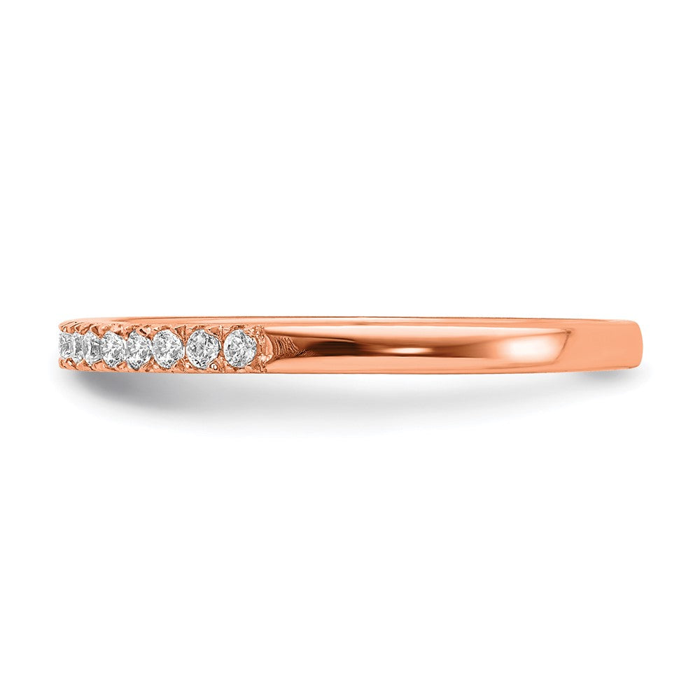 14K Rose Gold Pure Serenity Lab Grown VS/SI FGH Dia Wedding Band