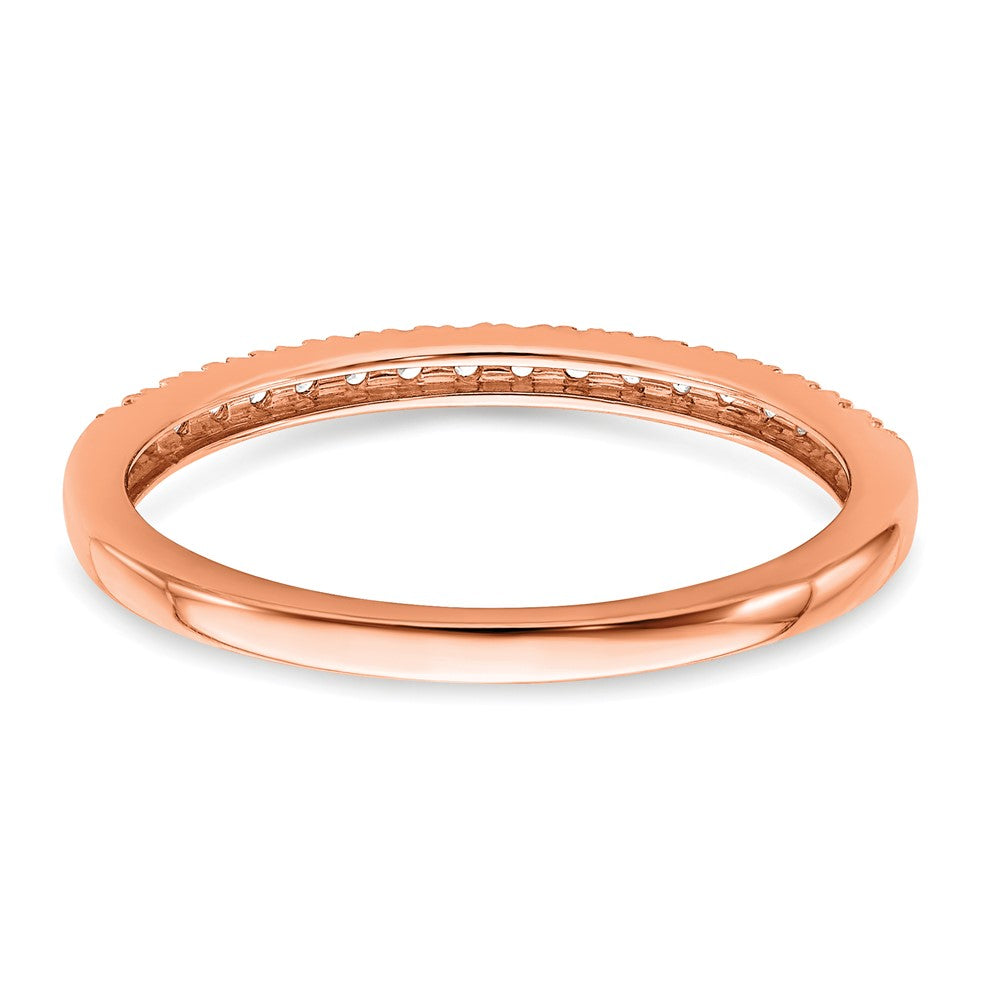 14K Rose Gold Pure Serenity Lab Grown VS/SI FGH Dia Wedding Band