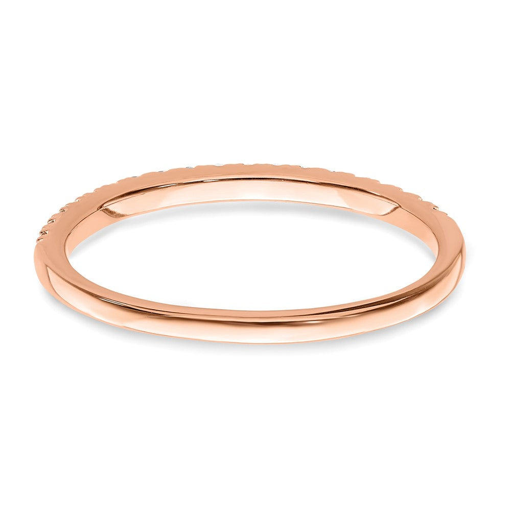 14K Rose Gold Pure Serenity Lab Grown VS/SI FGH Dia Wedding Band