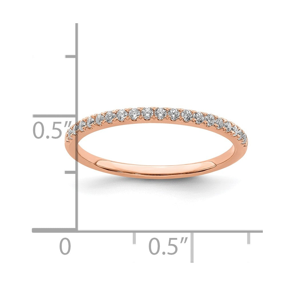 14K Rose Gold Pure Serenity Lab Grown VS/SI FGH Dia Wedding Band