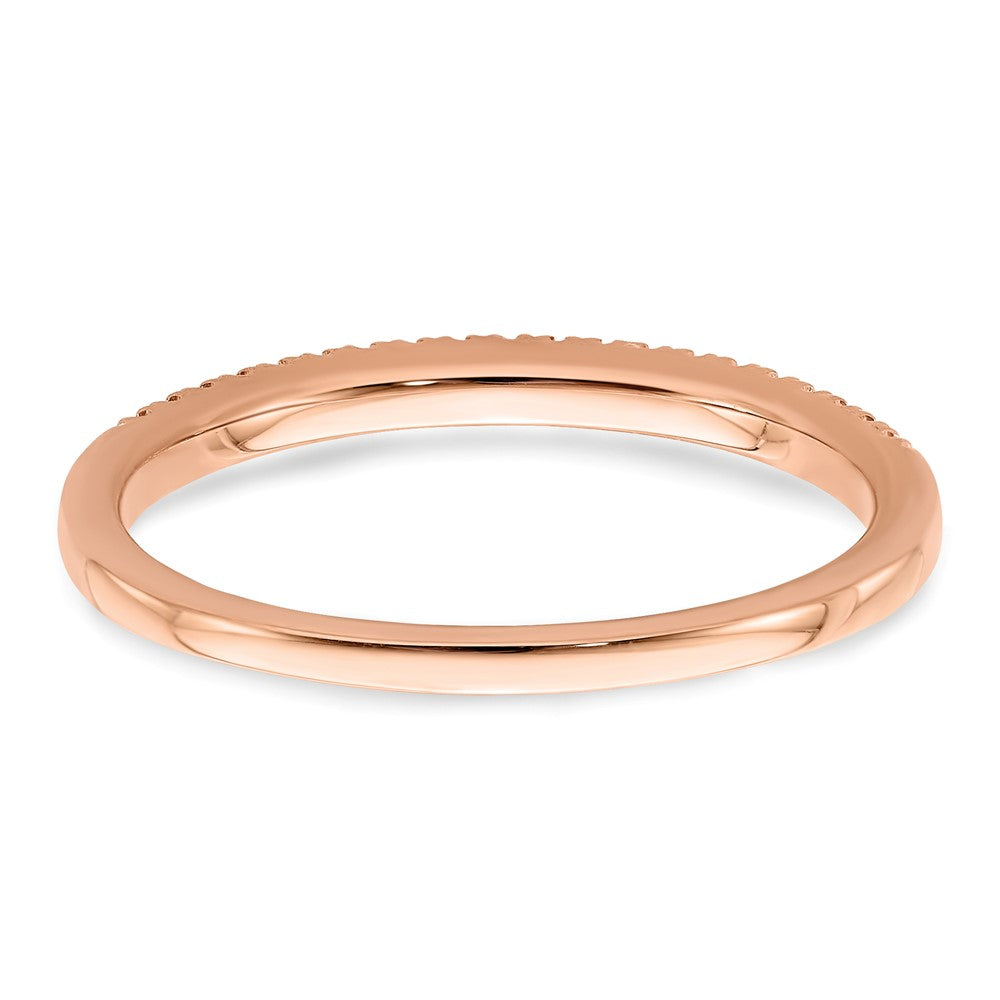 14K Rose Gold Pure Serenity Lab Grown VS/SI FGH Dia Wedding Band