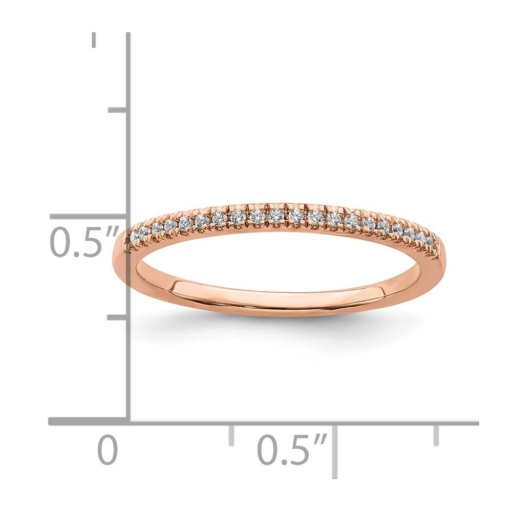 14K Rose Gold Pure Serenity Lab Grown VS/SI FGH Dia Wedding Band