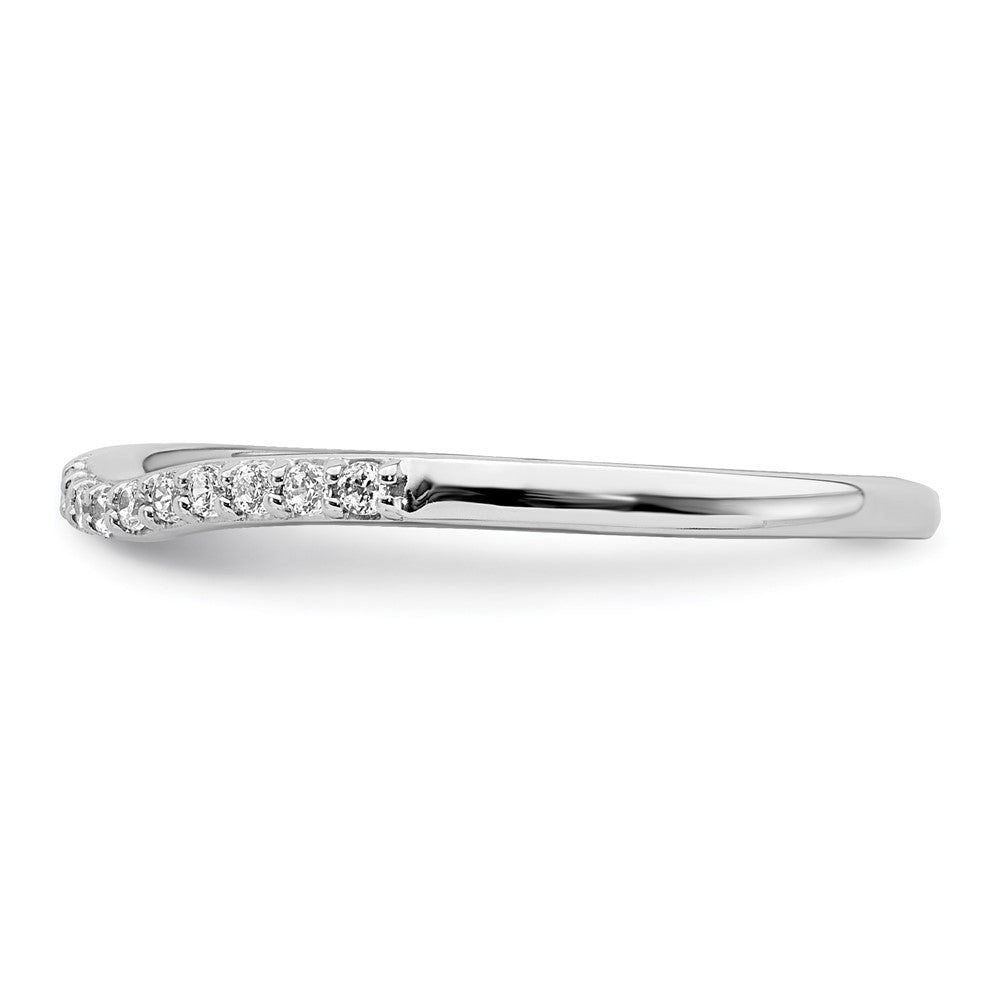 10K White Gold Lab Grown VS/SI FGH Dia Contoured Diamond Band