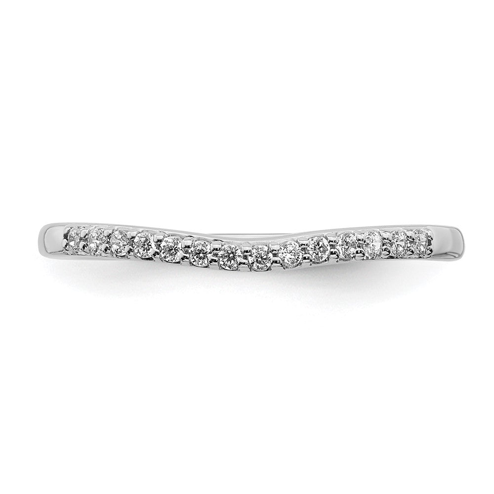 10K White Gold Lab Grown VS/SI FGH Dia Contoured Diamond Band