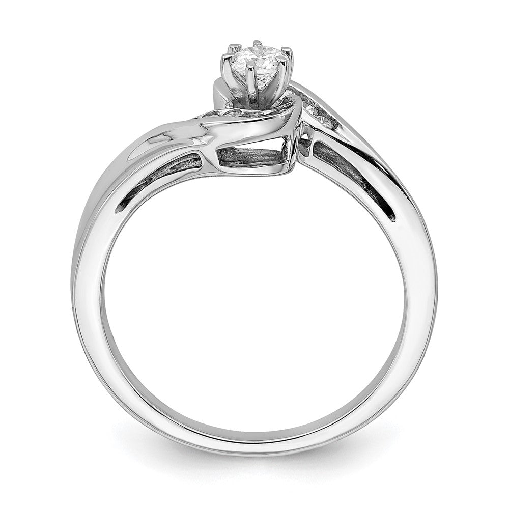 14K White Gold Lab Grown Diamond VS/SI FGH By-Pass Engagement Ring