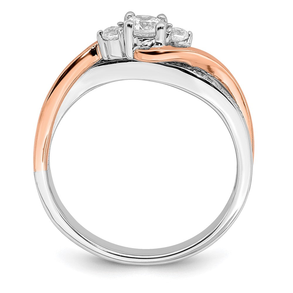 10K Two-Tone Lab Grown VS/SI FGH Dia Complete Engagement Ring