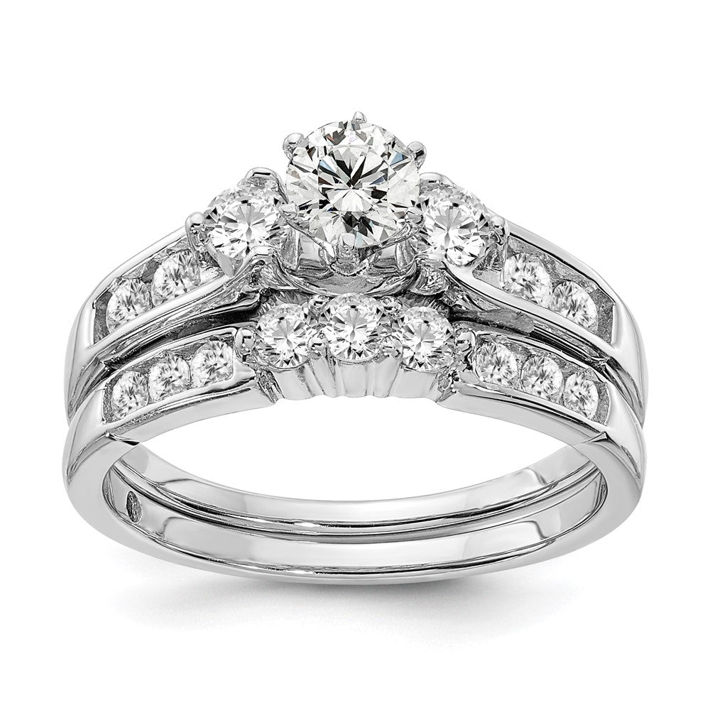 14K White Gold Lab Grown Diamond VS/SI FGH Complete Engagement Ring