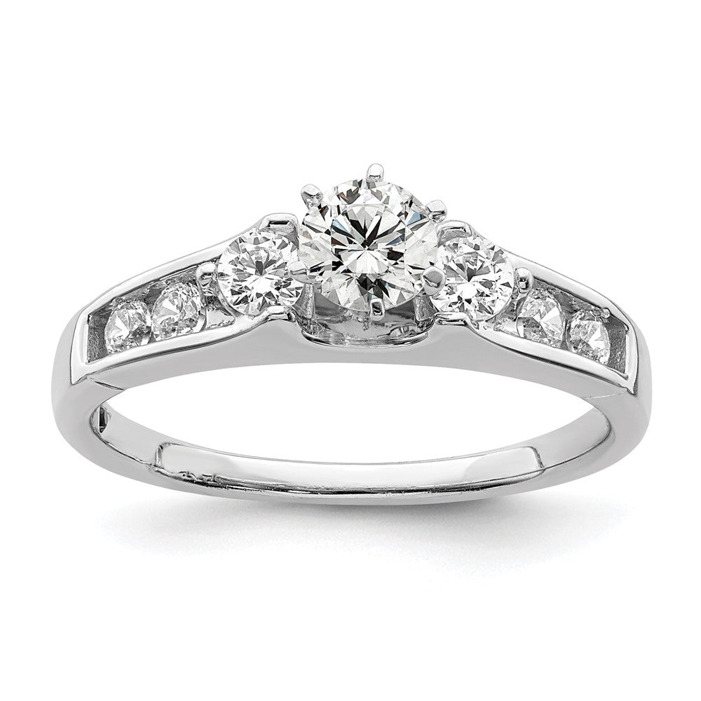 14K White Gold Lab Grown Diamond VS/SI FGH Complete Engagement Ring