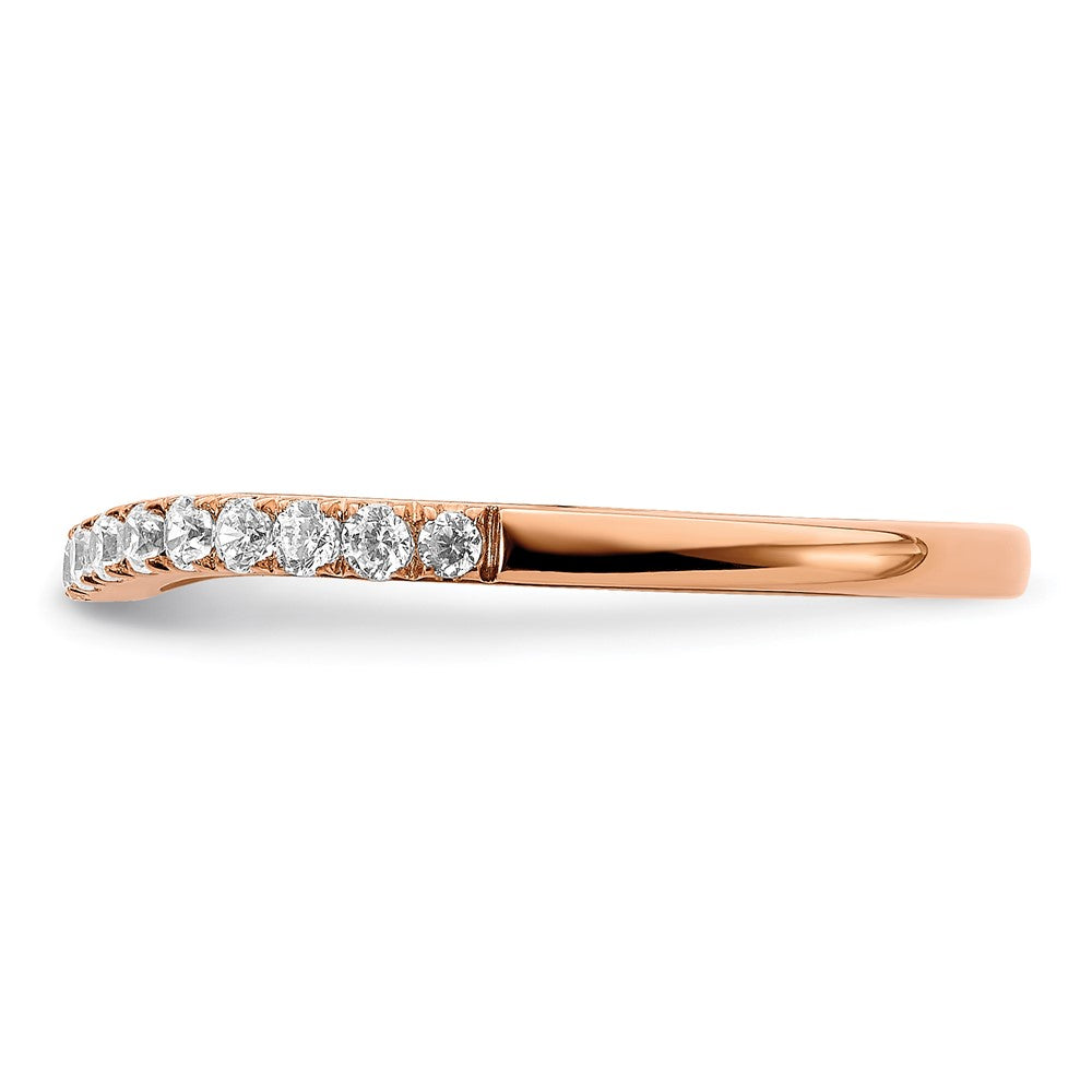 10K Rose Gold Lab Grown Diamond VS/SI FGH Wedding Band