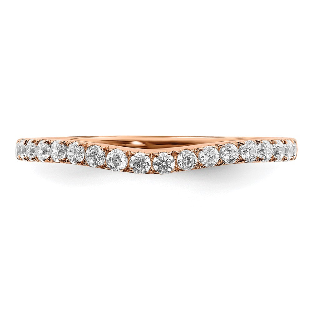 10K Rose Gold Lab Grown Diamond VS/SI FGH Wedding Band