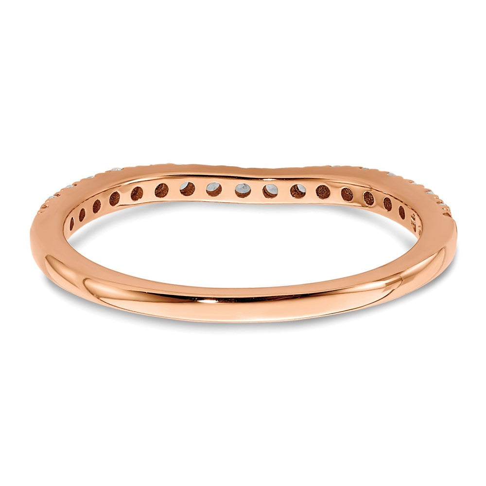 10K Rose Gold Lab Grown Diamond VS/SI FGH Wedding Band