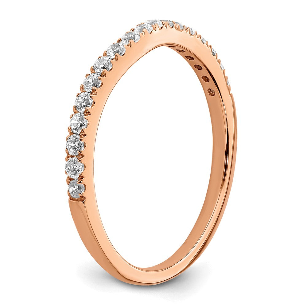 10K Rose Gold Lab Grown Diamond VS/SI FGH Wedding Band