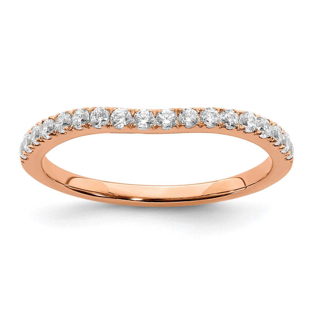 10K Rose Gold Lab Grown Diamond VS/SI FGH Wedding Band