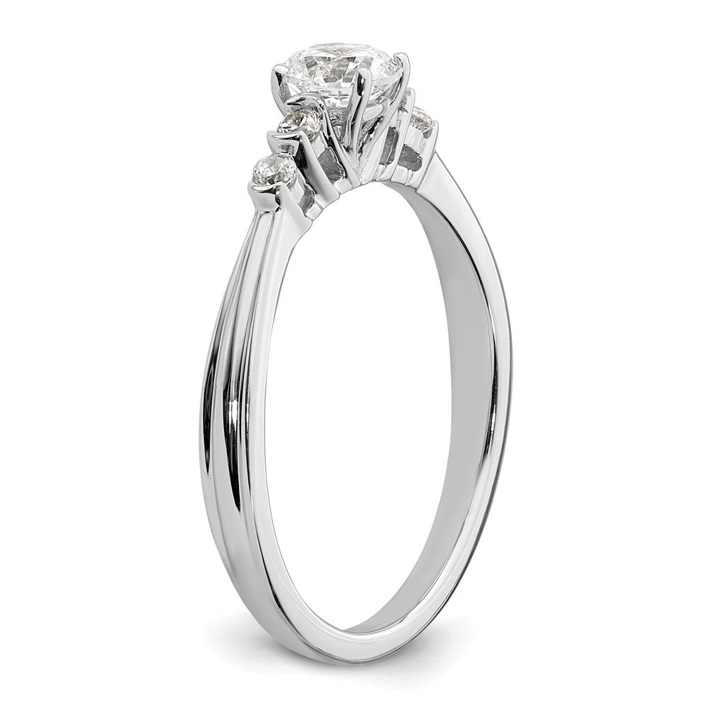 10K White Gold Lab Grown Diamond VS/SI FGH Complete Engagement Ring