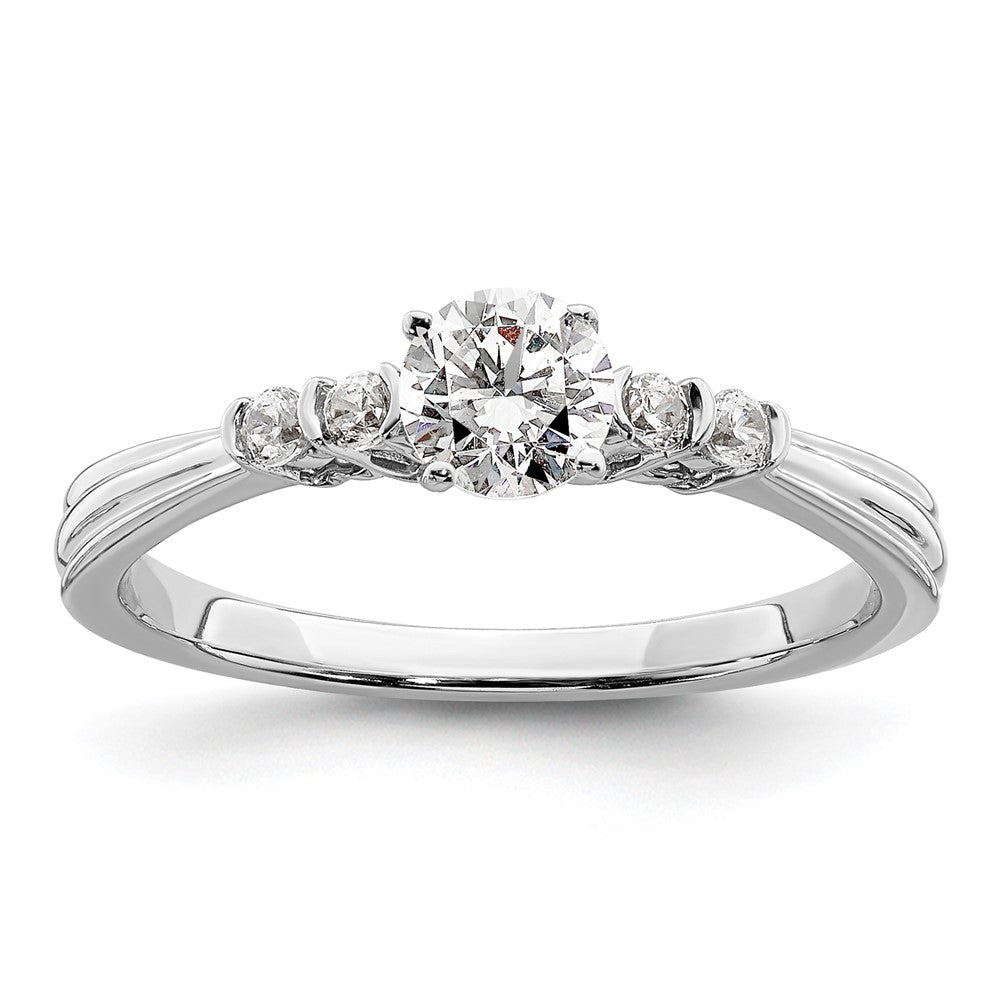 10K White Gold Lab Grown Diamond VS/SI FGH Complete Engagement Ring