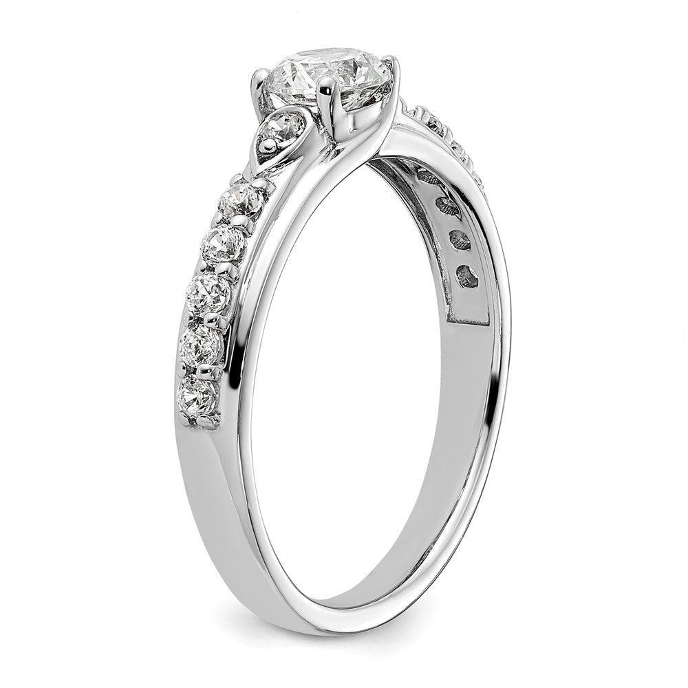 10K White Gold Lab Grown Diamond VS/SI FGH Complete Engagement Ring