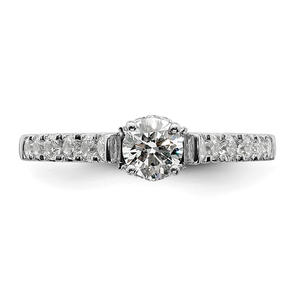 14K White Gold Lab Grown Diamond VS/SI FGH Complete Engagement Ring