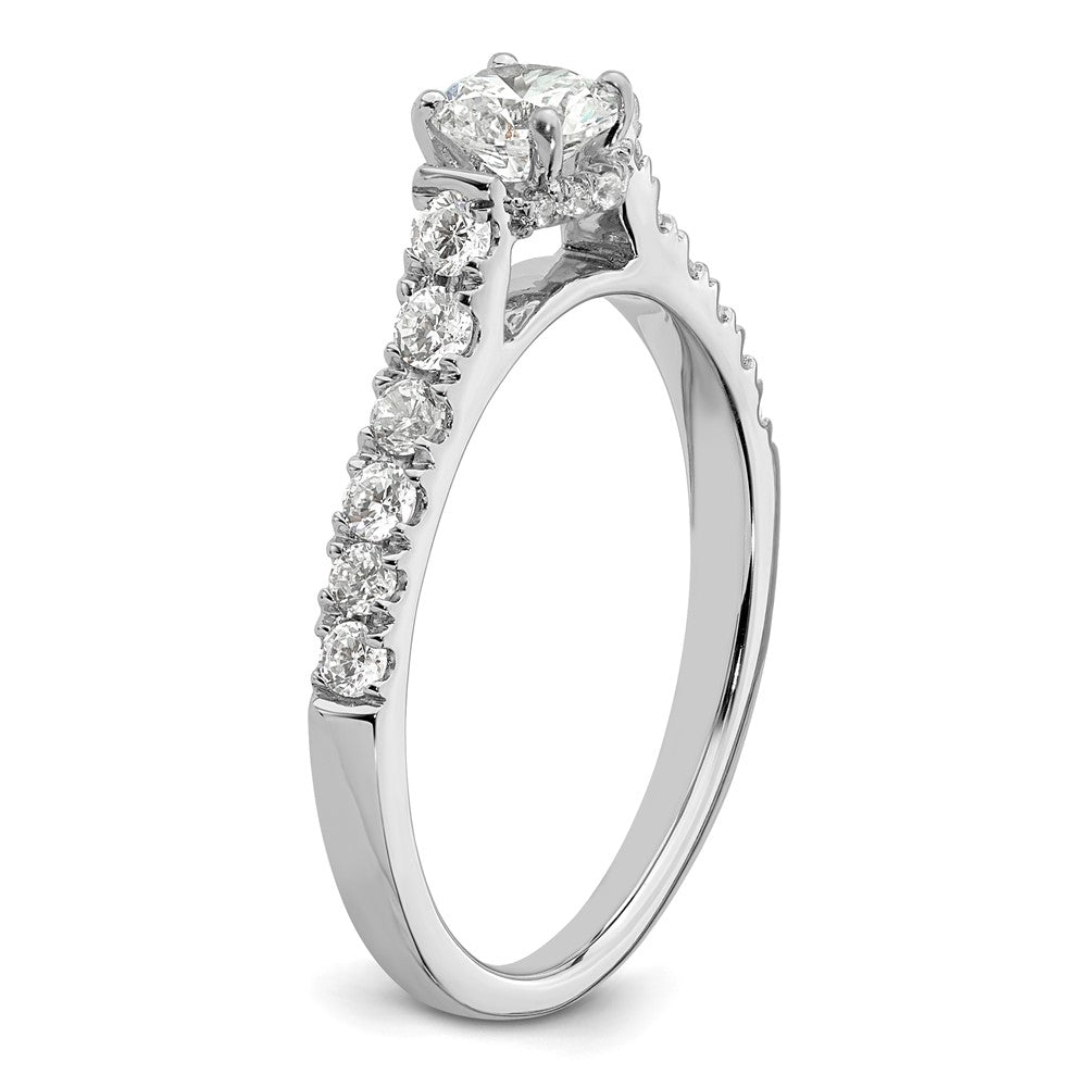 14K White Gold Lab Grown Diamond VS/SI FGH Complete Engagement Ring