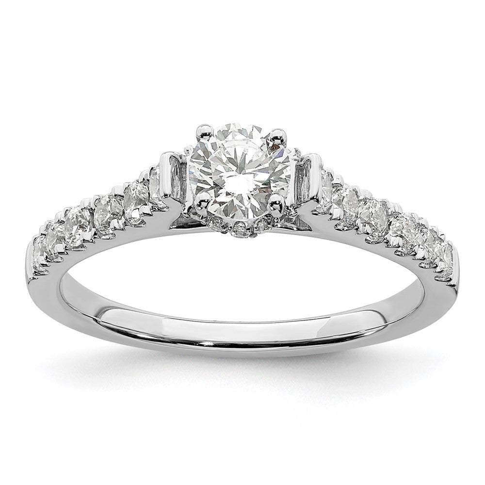 14K White Gold Lab Grown Diamond VS/SI FGH Complete Engagement Ring