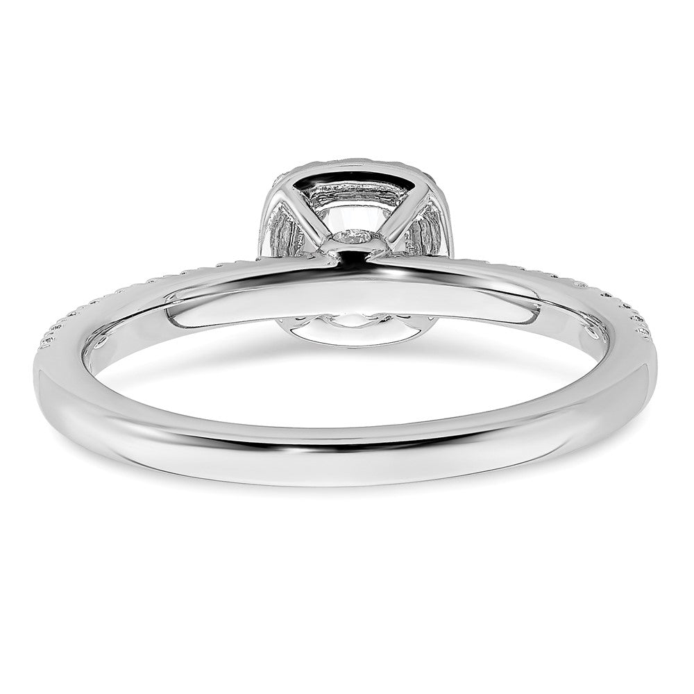 14K White Gold Eternal Promise Lab Grown VS/SI FGH Dia Halo Complete Ring