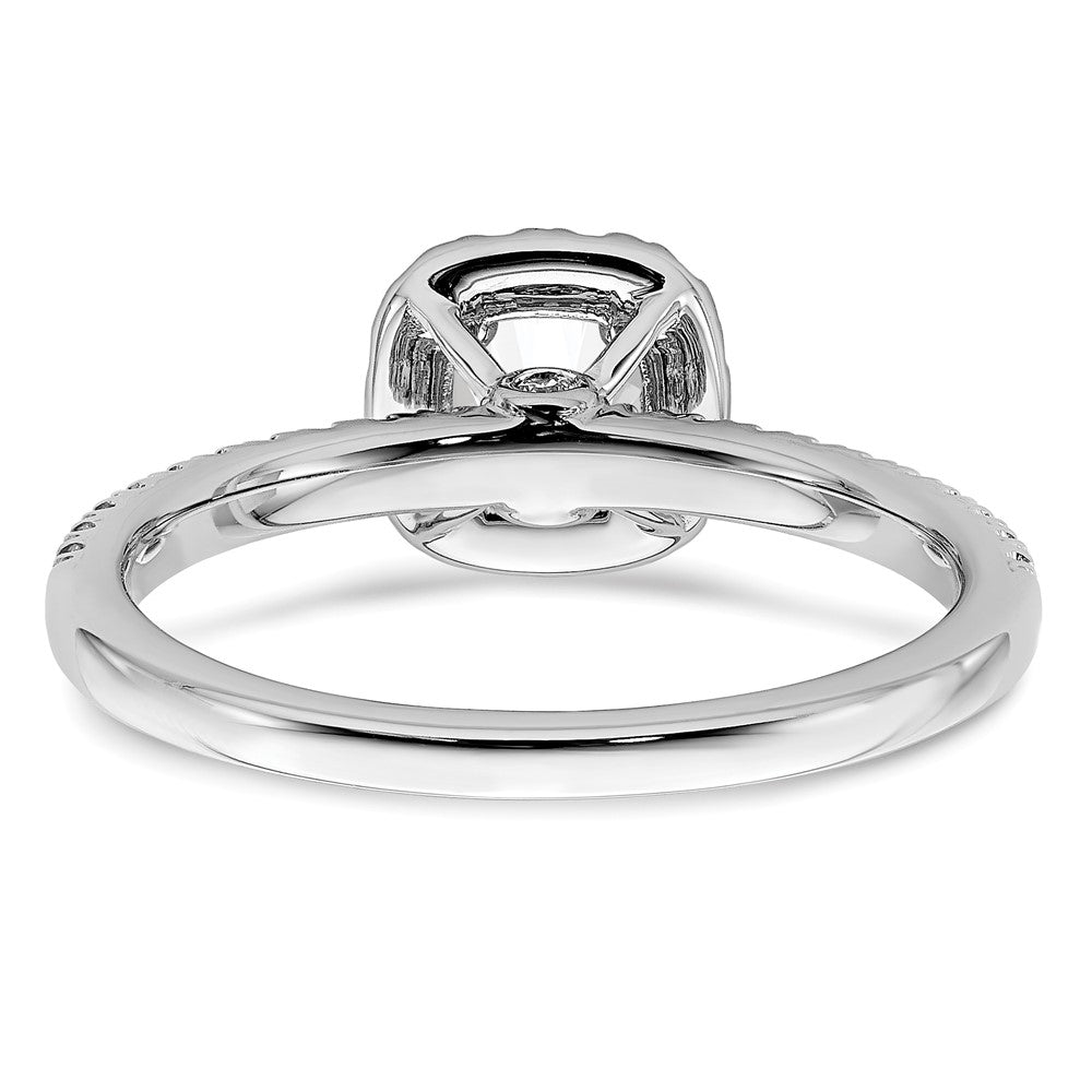 14K White Gold Eternal Promise Lab Grown VS/SI FGH Dia Halo Complete Ring