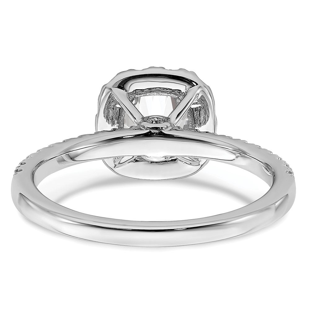 14K White Gold Eternal Promise Lab Grown VS/SI FGH Dia Halo Complete Ring