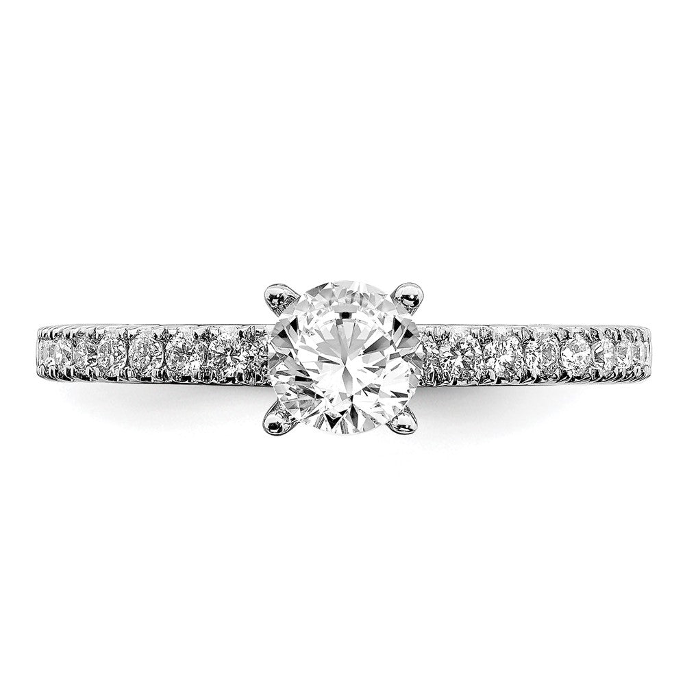 14K White Gold Lab Grown Diamond VS/SI FGH Complete Eng Ring