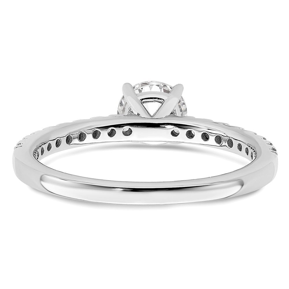 14K White Gold Lab Grown Diamond VS/SI FGH Semi-mount Eng Ring