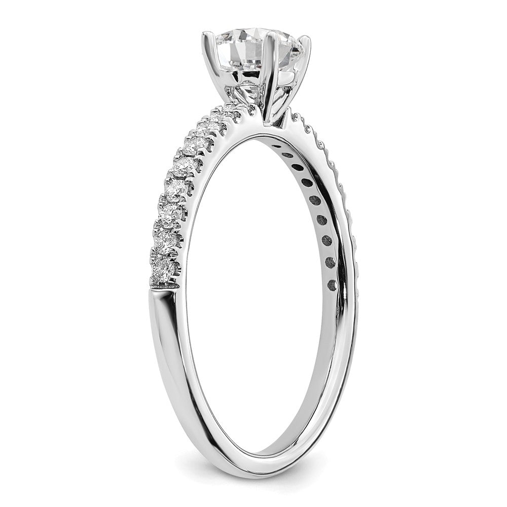 14K White Gold Lab Grown Diamond VS/SI FGH Semi-mount Eng Ring