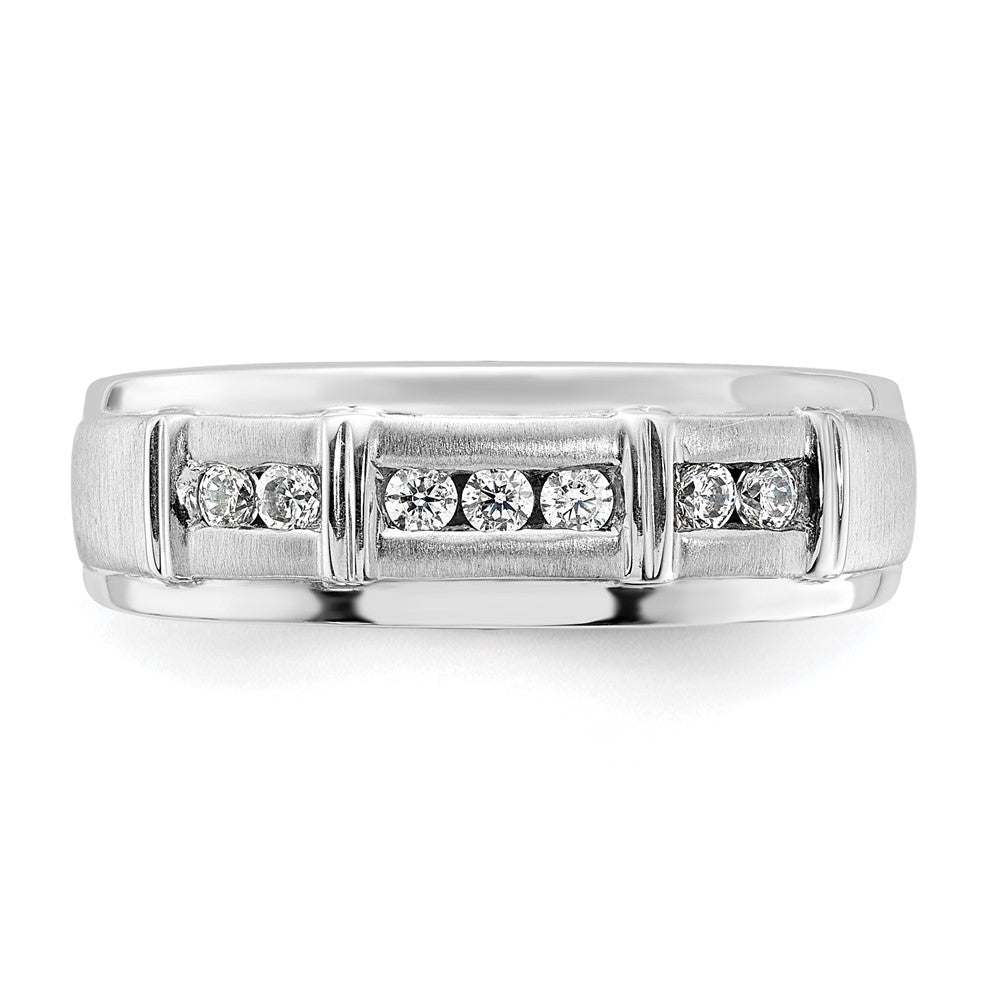 14K White Gold Lab Grown Diamond VS/SI FGH Men's Ring