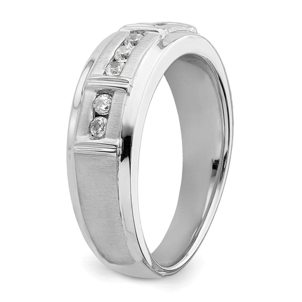 14K White Gold Lab Grown Diamond VS/SI FGH Men's Ring