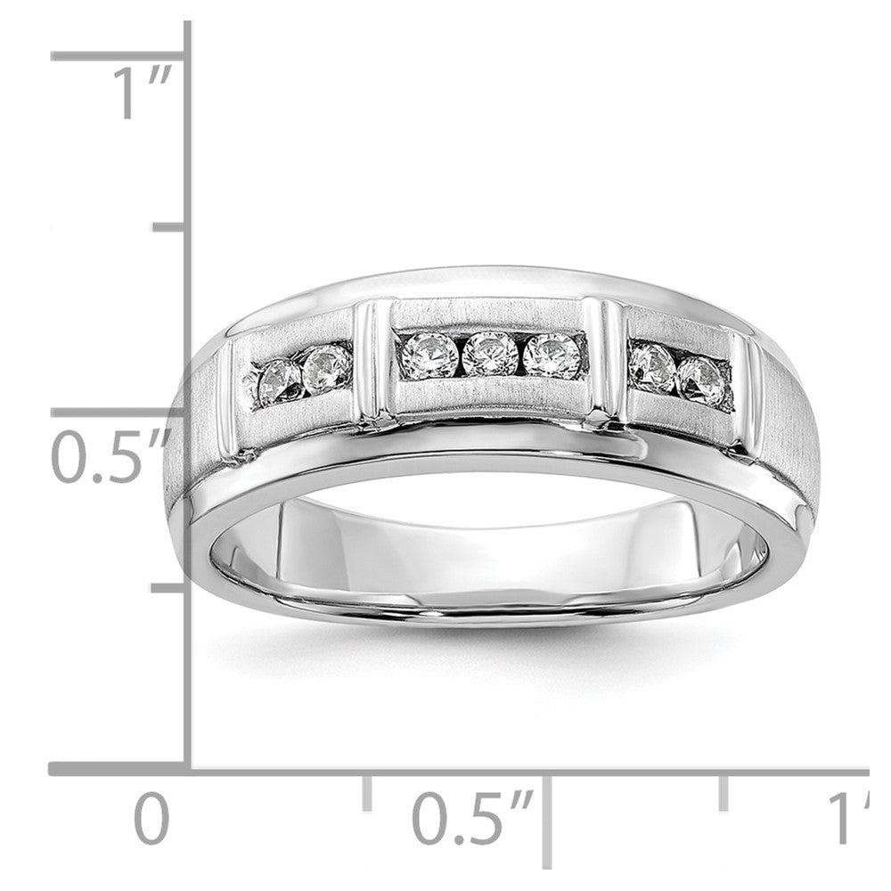 14K White Gold Lab Grown Diamond VS/SI FGH Men's Ring