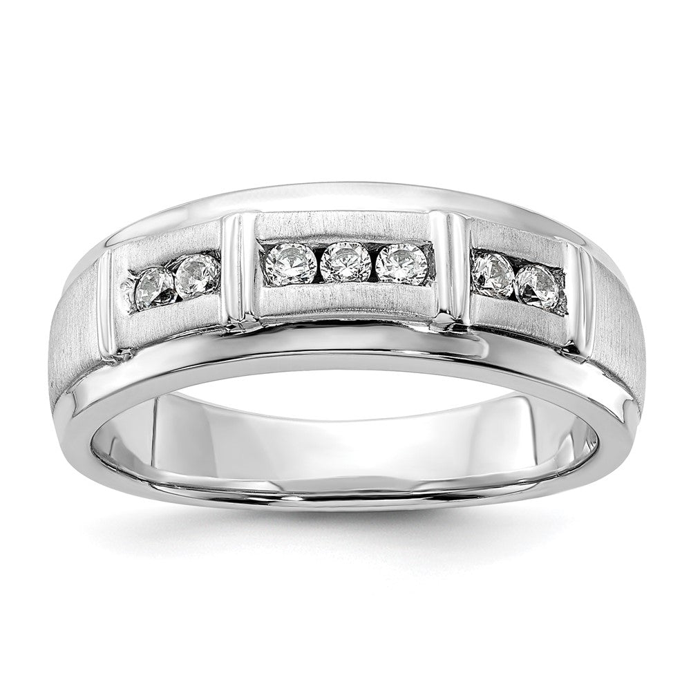 14K White Gold Lab Grown Diamond VS/SI FGH Men's Ring