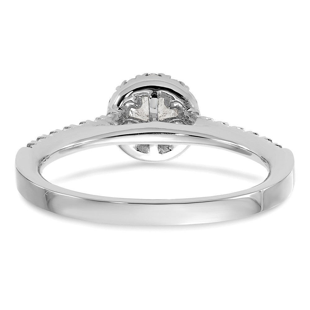 14K White Gold Eternal Promise Lab Grown VS/SI FGH Dia Halo Complete Ring